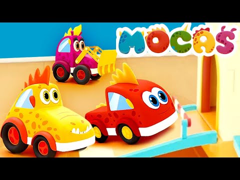 Sing with Mocas! The Clock song for kids. Learn time with monster cars. Funny songs & nursery rhymes