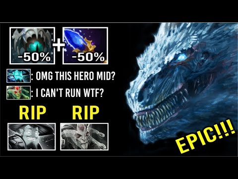 BLUE EYES WHITE DRAGON MID IS BACK! Epic -100% Slow Burn Skadi + Scepter Build Imba Hero 7.31 Dota 2