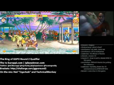 "KING OF GGPO" Tournament - "ROUND 2" - Technical Monkey (Chun-Li) vs CigarBoB (Ken)