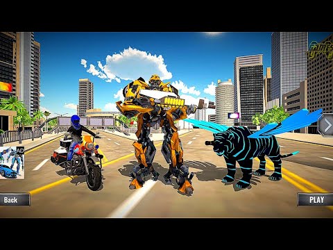 Flying Tiger Robot Bike Transform: Ultimate Robot Transform Game - Android Gameplay