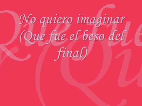 Christina Aguilera - El Beso Del Final - Letra