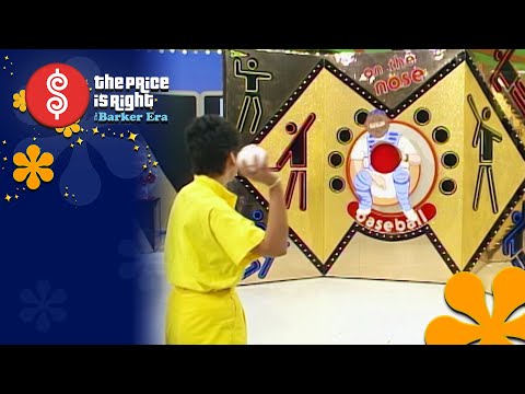 Unathletic Contestant Surprises Everybody When She Plays On The Nose - The Price Is Right 1985