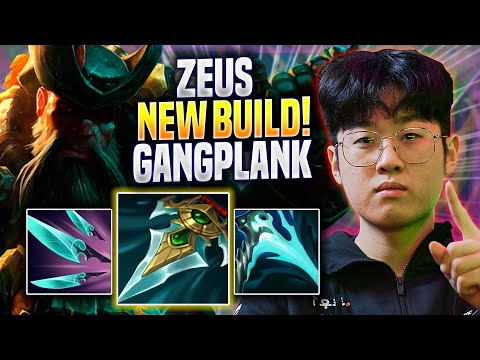 ZEUS TRIES NEW GANGPLANK BUILD! - T1 Zeus Plays Gangplank TOP vs Rumble! | Preseason 2022