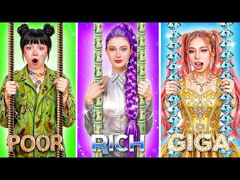 Rich vs Poor vs Giga Rich Girl in Jail! Funny Situations by BomBomBop Gold
