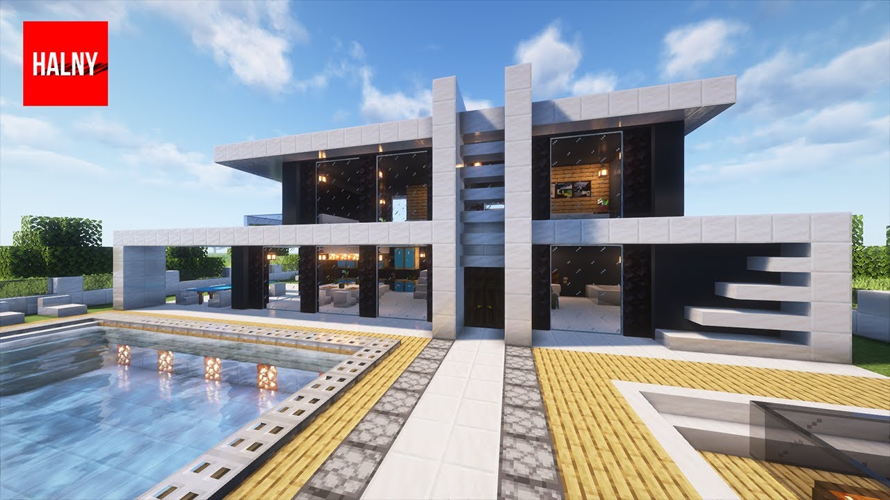 How to build a modern house in Minecraft - YouTube