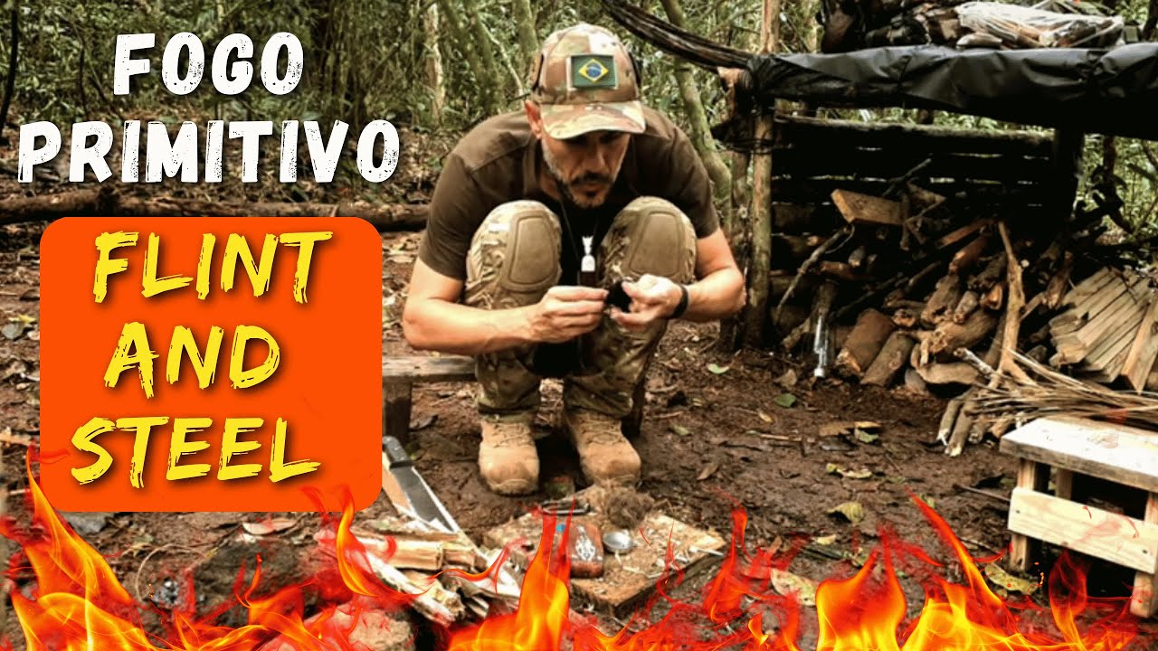 Como Fazer Fogo com Flint and Steel | Vivência Mateira e Técnicas de Bushcraft na Natureza!