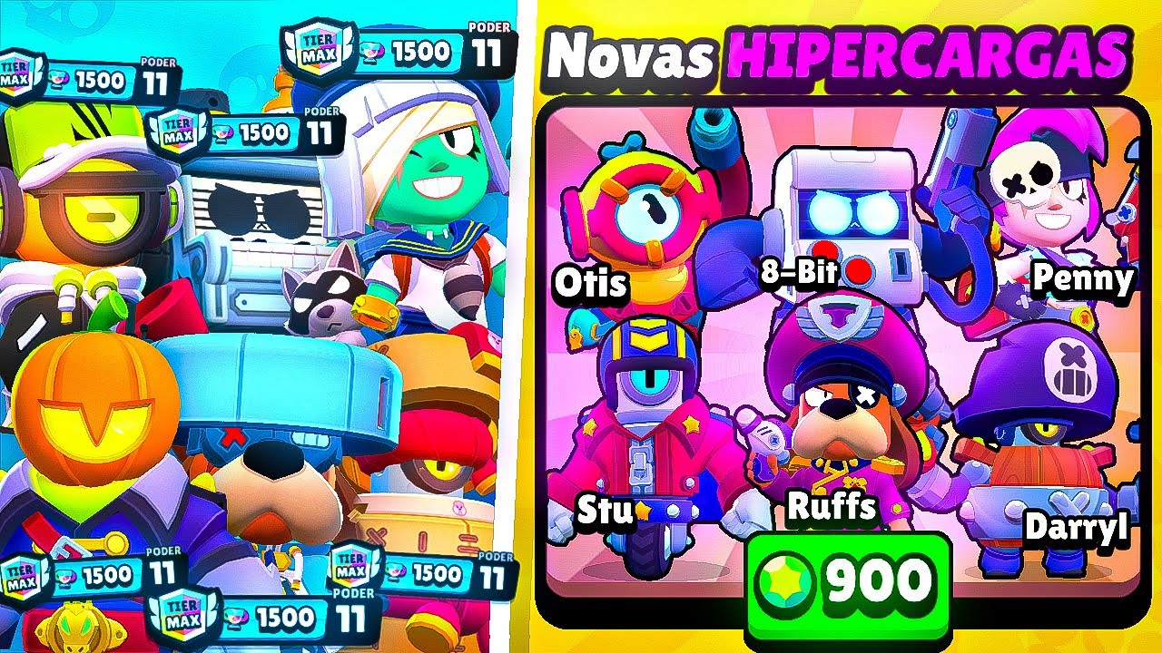 ZERANDO TODAS as NOVAS HIPERCARGAS do BRAWL STARS!