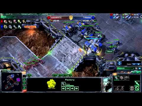 Grandmaster SC2: Trimaster (Terran) vs roxkisWHITE (Zerg) - Defending Baneling bust