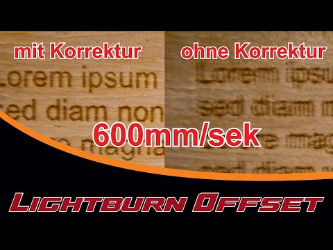 Linienverschiebung (Offset) in Lightburn einstellen - Zuschauerfrage
