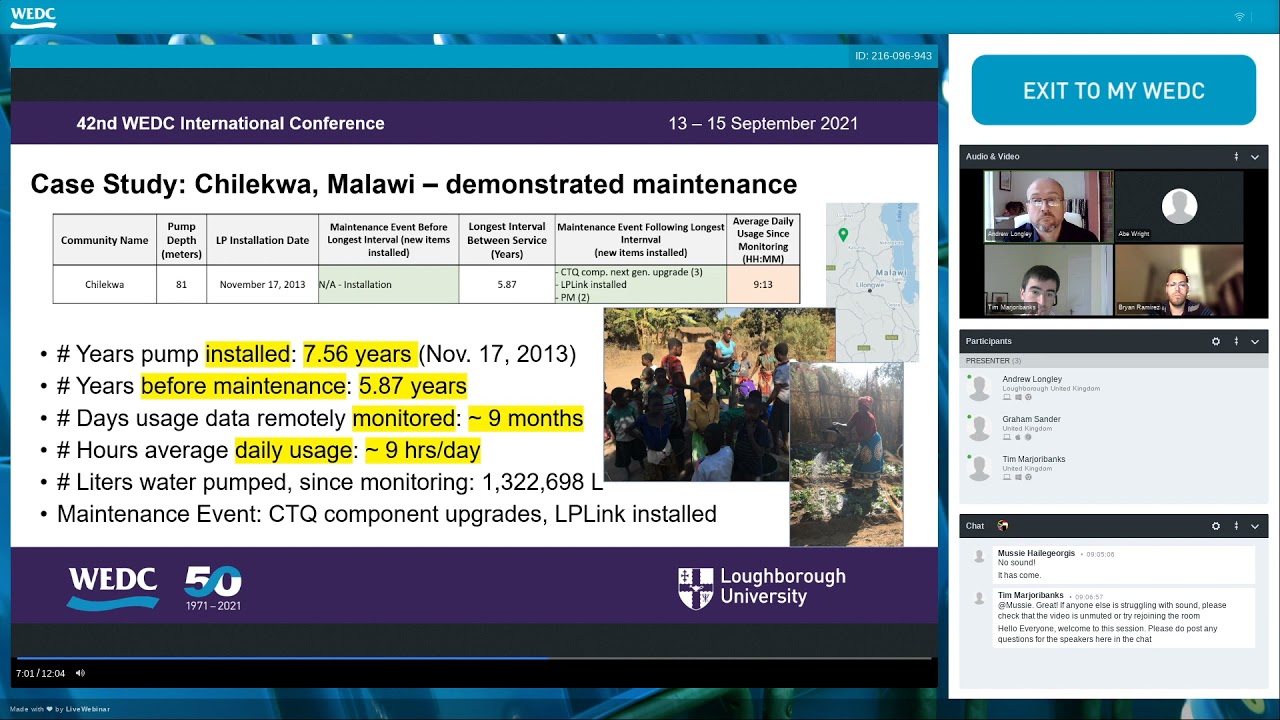 WEDC 42: Themed Presentations, Session E2, Pumps