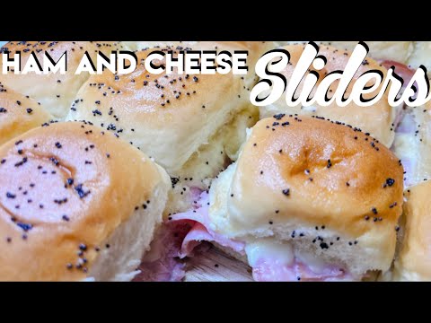 Easy ham and cheese slider | ham and cheese slider | Hawaiian ham and cheese sliders in the oven