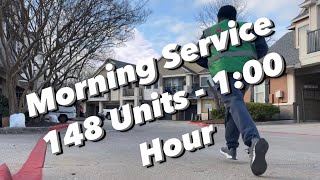 Valet Trash - Day in life of a morning property trash collection 🏃🏾‍♂️🛻🦺 #valettrash