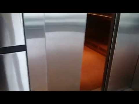 Old modernized Otis traction elevators/lifts in Columbus shopping center, Vuosaari, Helsinki