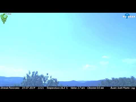 Buzet, Sveti Martin - jug 25.07.2019 Day HD TimeLapse