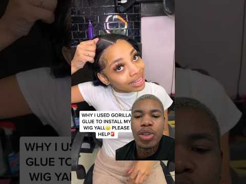 She used Gorilla Glue to install her Wig but this happened 🤦🏽‍♂️