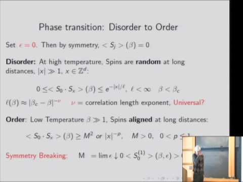 The Role of Symmetry in Phase Transitions - Tom Spencer