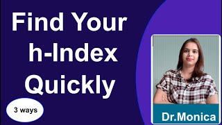 Find your h-Index | Ways to find h-Index