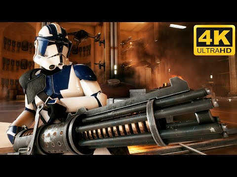 BATTLE OF NABOO: Clone Troopers vs CIS Battle Droids - Star Wars: Battlefront 2 (4K, HDR)