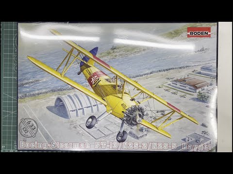 Roden-Boeing Stearman PT-13/N2S-2/N2S-5 Kaydet 1/32 Scale Model Aircraft