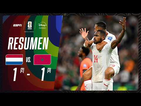 Resumen Países Bajos vs Marruecos