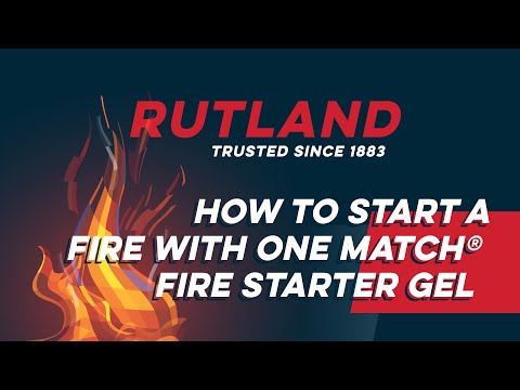 How To Start a Fire with Rutland One Match® Fire Starter Gel