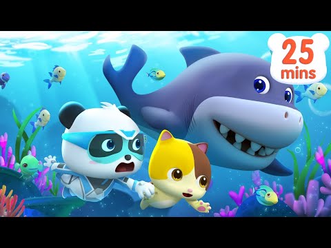 Super Panda's Ocean Rescue Mission | Baby Shark | Monster Car | Pretend Play | BabyBus Cartoon