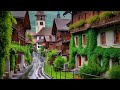 magical switzerland 🇨🇭 walking in a quaint village on a rainy day 🌧️ relaxationvideo4k