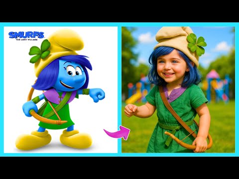 SMURFS : THE LOST VILLAGE CHARACTERS IN REAL LIFE!