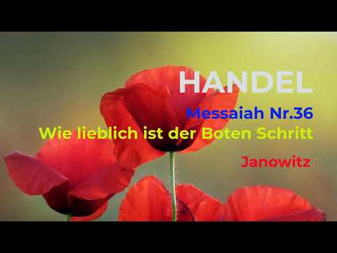 Handel Messaish Nr36 Wie lieblich ist der Boten Schritt (Janowitz)