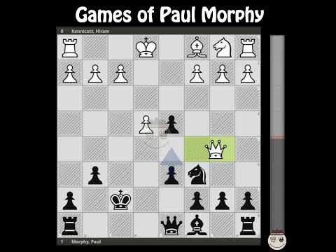 Kennicott, Hiram - Morphy, Paul || New York, NY USA 1857 @chessbuddies 🔴 #PaulMorphy