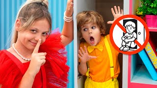 Eva and Friend don't play with Little Brother 