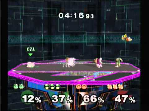 Oza (Puff) + XPilot (Falcon) vs. CPU (IC) + ycz6 (Fox) - LF 1.MPG