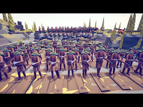 CAN 200x BRITISH ARMY CAPTURE GERMAN BASE? - Totally Accurate Battle Simulator TABS