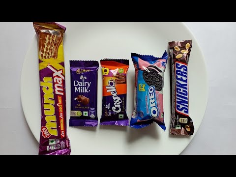 Snickers , Munch Max , Dairy Milk , Crispello , Oreo Biscuits .
