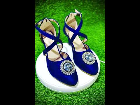 Party wear 18 cm pencil heel, diamond brooch bridal sandal