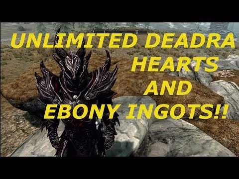 SKYRIM REMASTERED - HOW TO GET INFINITE DAEDRA HEARTS AND EBONY INGOTS!! DAEDRIC ARMOR!!