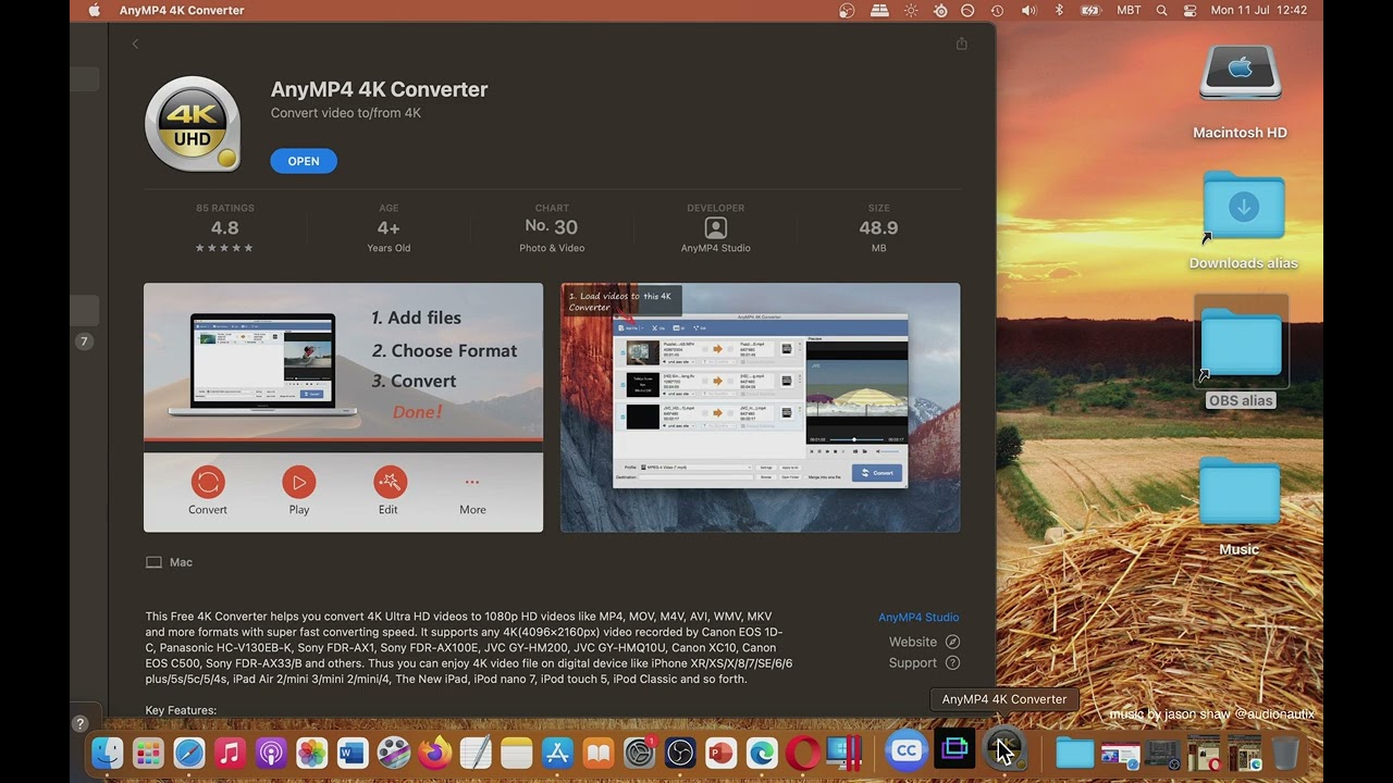 AnyMP4 4K Converter App [MAC] Basic Overview - Mac App Store