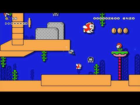 Wiggler Pond Redux by ActicEdge 🍄 Super Mario Maker 2 🍄 No Commentary aar