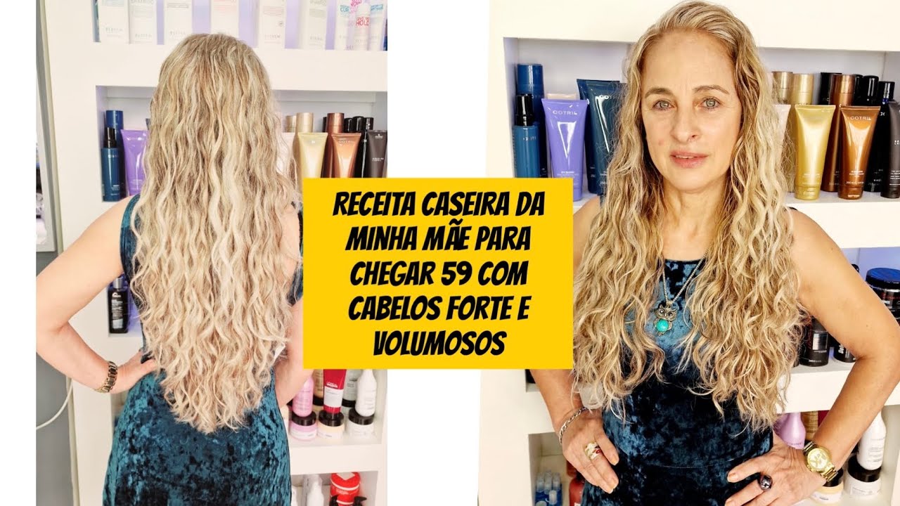 59 ANOS E CABELOS LONGOS FORTE BRILHOSO COM ESSA DICA Caseira DA MINHA MÃE