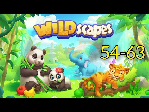 Wildscapes Gameplay Walkthrough Level 54-63 (Android) #wildscapes #zoo