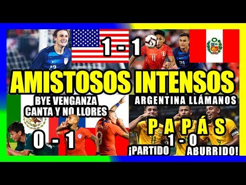 CHILE 1 - 0 MÉXICO, PERÚ 1 - 1 ESTADOS UNIDOS, BRASIL 1 - 0 ARGENTINA: ANÁLISIS AMISTOSOS 2018