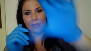 ASMR Relaxing Hand Movements, Mouth Sounds, Latex Gloves, Face Brushing