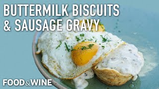 This Buttermilk Biscuit With Sausage Gravy Recipe Is Simply Delicious | Chefs At Home