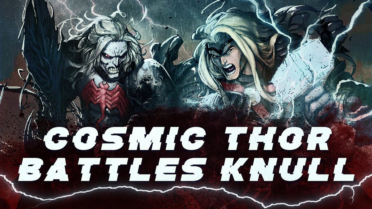 Cosmic Thor Fights The Symbiote God Knull