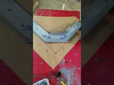 How to frame a 45* corner with steel studs and wood blocking.