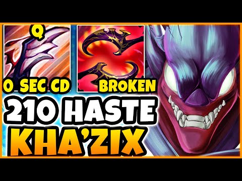 I invented a BROKEN 210+ Ability Haste Kha'Zix build and it's a Literal Cheat Code (LOOKS LIKE URF)