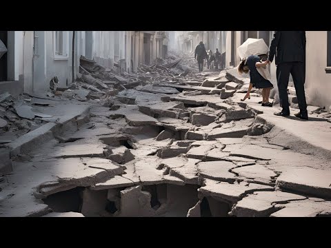Ground collapse, powerful earthquake buried the subway in Japan