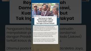 Roy Suryo Cs Ogah Damai dengan Jokowi, Kuasa Hukum Sebut Tak Ingin Khianati Rakyat