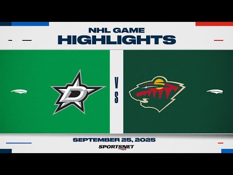 NHL Preseason Highlights | Stars vs. Wild - September 25, 2025
