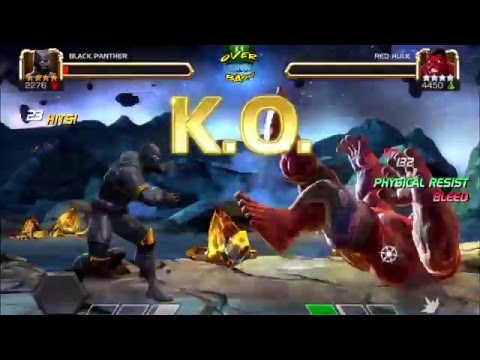 Marvel Contest of Champions- NEW 5 Star Red Hulk All Super Special attacks iOS Android HD Gameplay